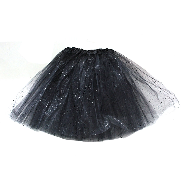 FALDA BALLERINA ADULTO ESCARCHA NEGRO 40CM X1 UNI - 1