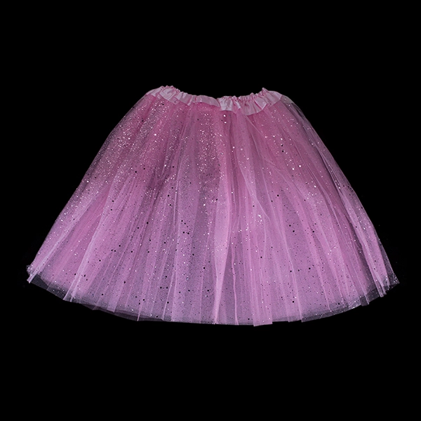 FALDA BALLERINA ADULTO ESCARCHA ROSADO 40CM X1 UNI - 1