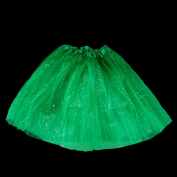 FALDA BALLERINA ADULTO ESCARCHA VERDE 40CM X1 UNI - 1
