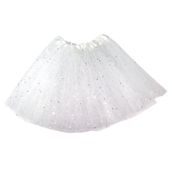 FALDA BALLERINA ESCARCHA BLANCO 30 CMS X1 UNI - 1