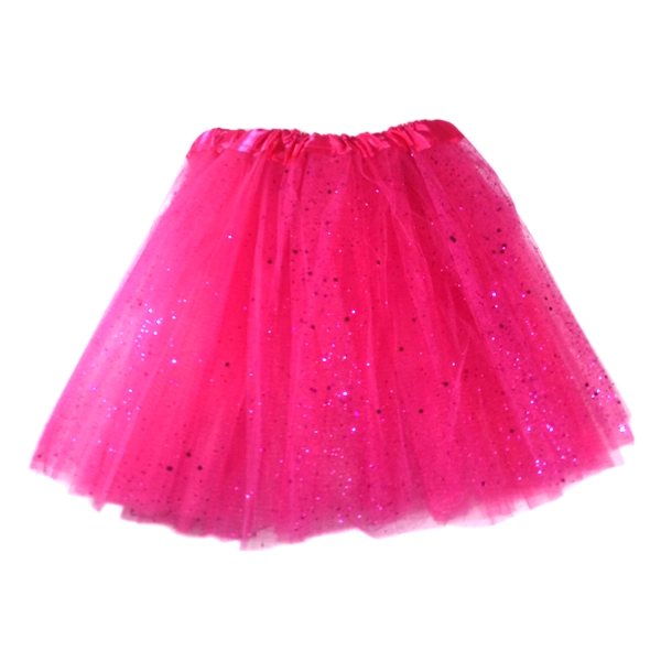 FALDA BALLERINA ESCARCHA FUCSIA 30 CMS X1 UNI - 1