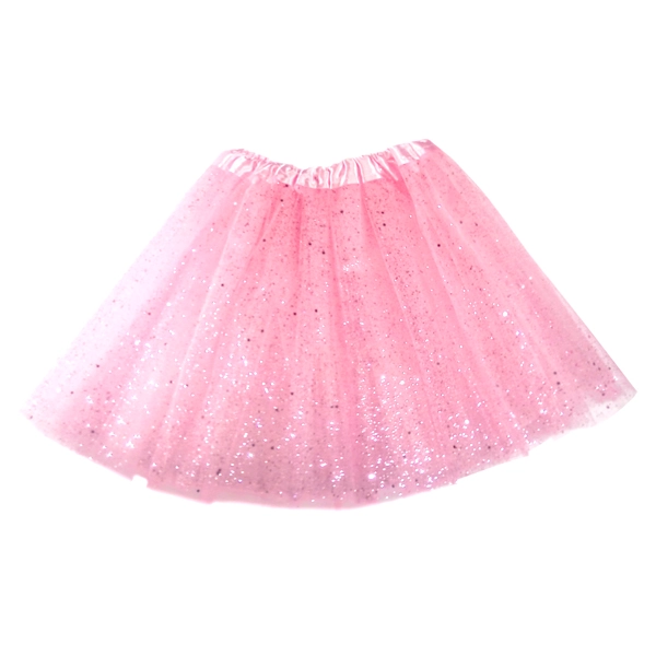 FALDA BALLERINA ESCARCHA ROSADO 30 CMS X1 UNI - 1