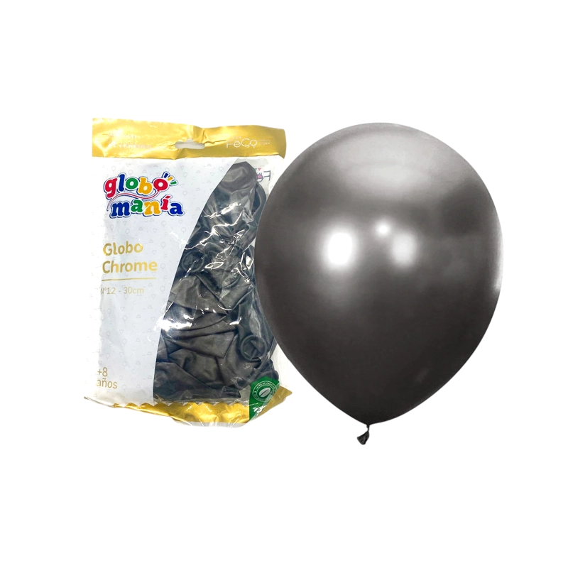 GLOBO 12 CHROME NEGRO X25 UNID - 1