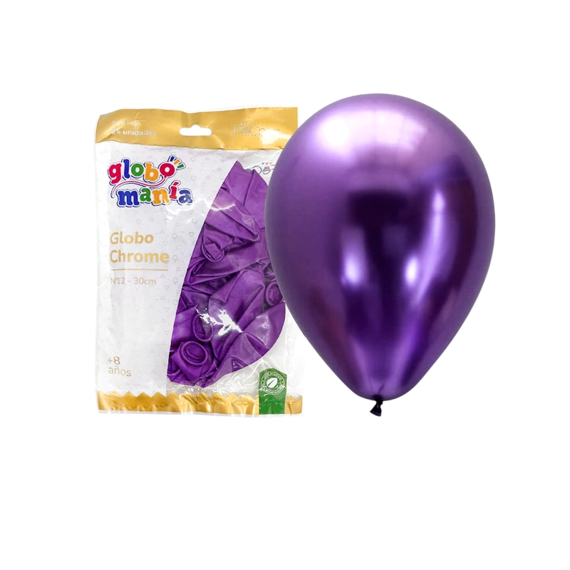 GLOBO 12 CHROME MORADO X25 UNID - 1