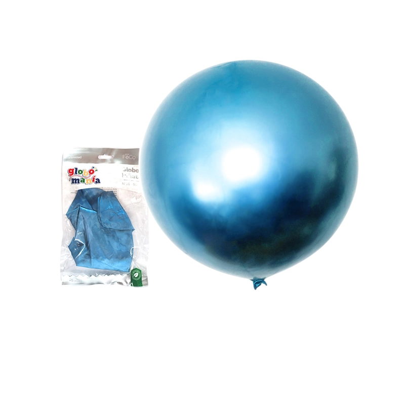GLOBO PINATA R36 CHROME AZUL X1 UNI - 1