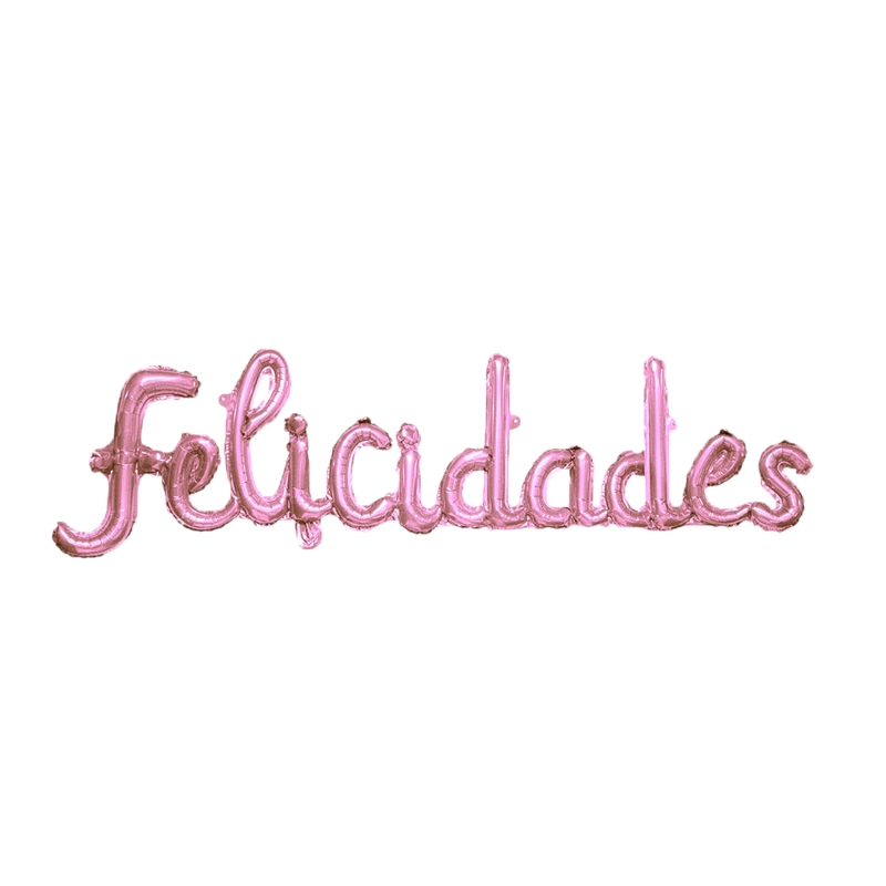 GLOBO METALICO FELICIDADES CURSIVO ROSE GOLD X1 UNI - 1