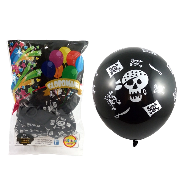 GLOBO 12 IMPRESO A PIRATA X 12 UNI - 1