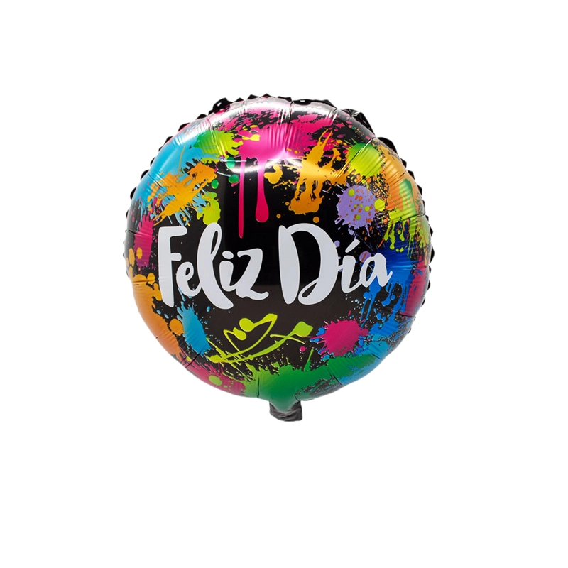 GLOBO METALICO 18 FELIZ DIA PAINT X1 UNI - 1