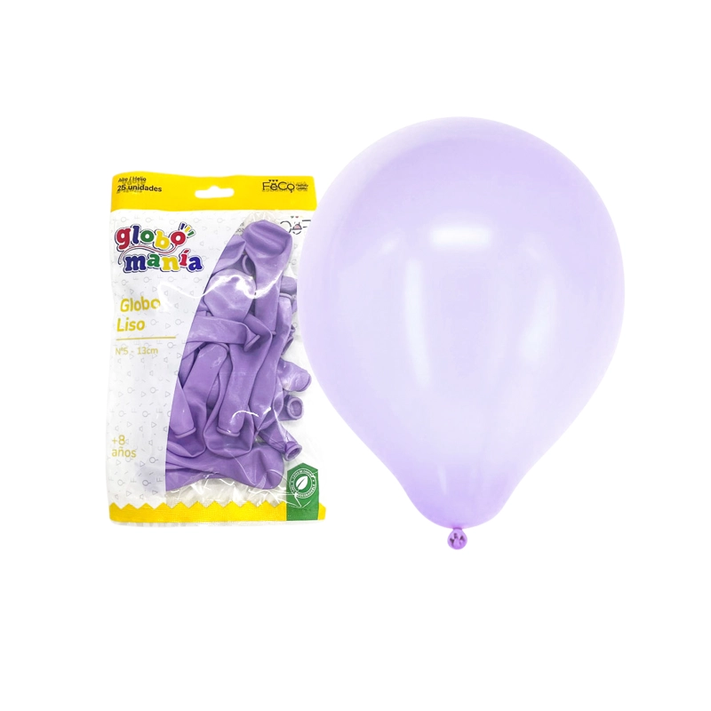 GLOBO 5 PASTEL MORADO X25 UNID - 1