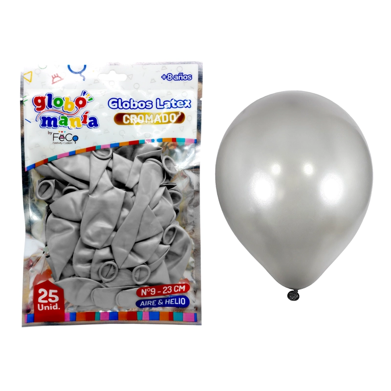 GLOBO 09 STANDARD CHROME PLATEADO X25UNI - 1