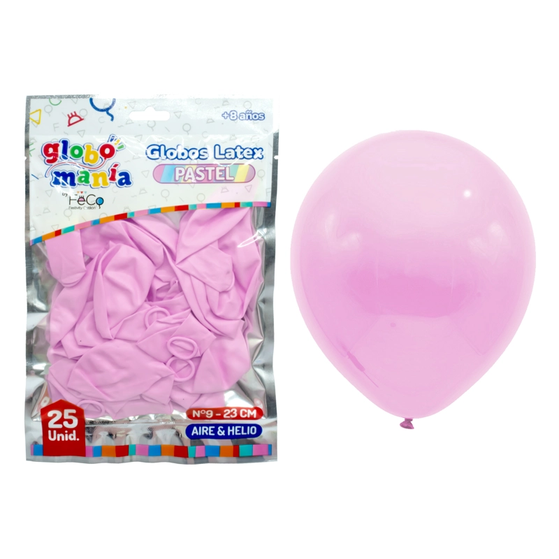 GLOBO 09 STANDARD PASTEL FUCSIA X25UNI - 1