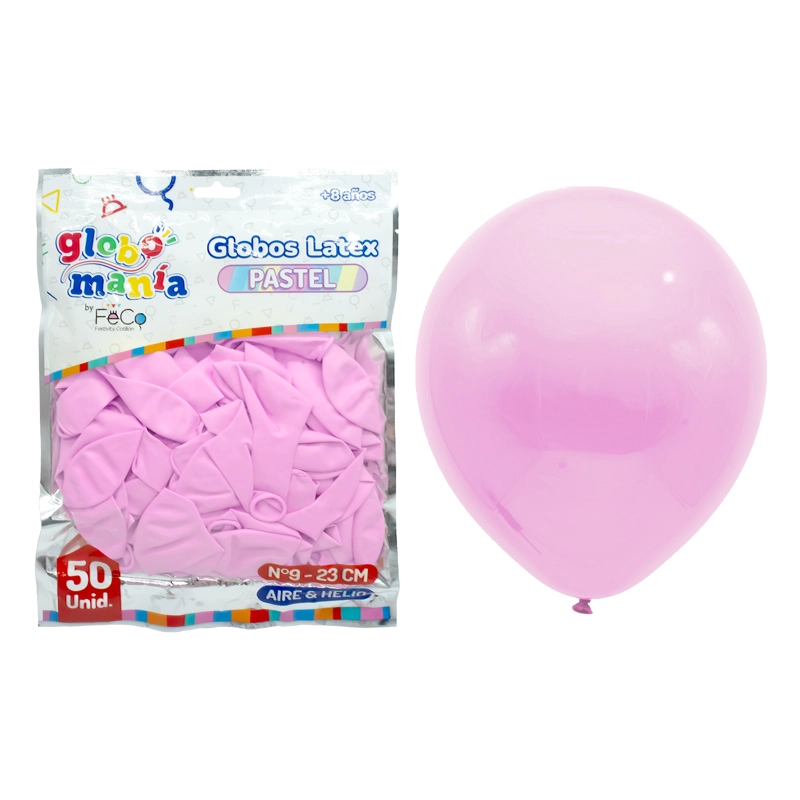 GLOBO 09 STANDARD PASTEL FUCSIA X50UNI - 1