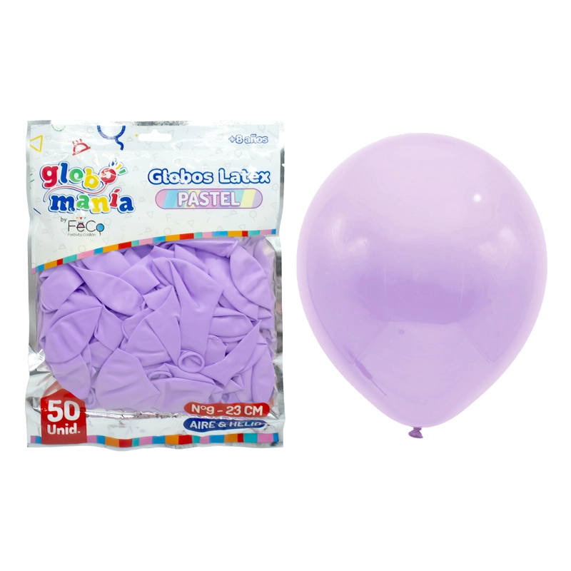 GLOBO 09 STANDARD PASTEL MORADO X50UNI - 1