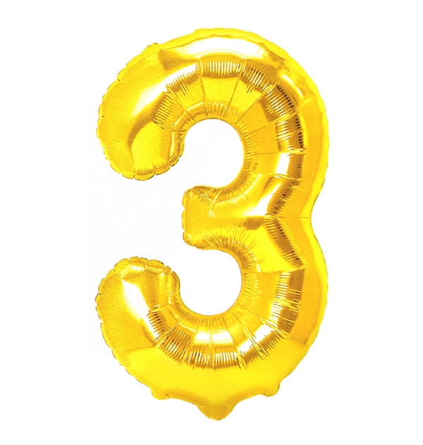 GLOBO METALICO 32 DORADO N? 3 X1 UNI - 1