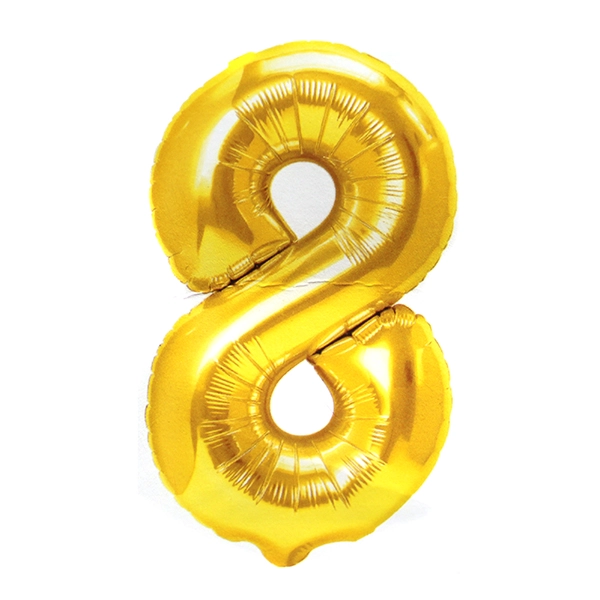 GLOBO METALICO 32 DORADO N? 8 X1 UNI - 1