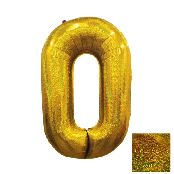 GLOBO METALICO LASER 40 DORADO N? 0 - 1