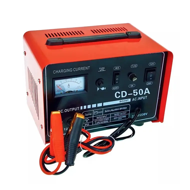 CARGADOR DE BATERIA PARA AUTO Y CAMION 50 A - 1