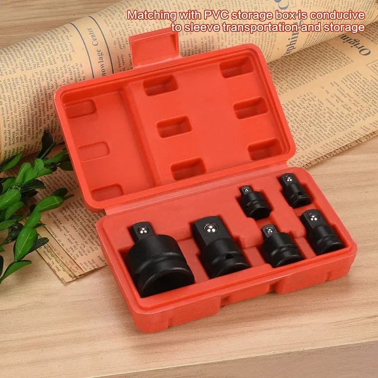 JUEGO DE DADOS ADAPTADOR Y REDUCTOR DE IMPACTO 6 PZAS - 1