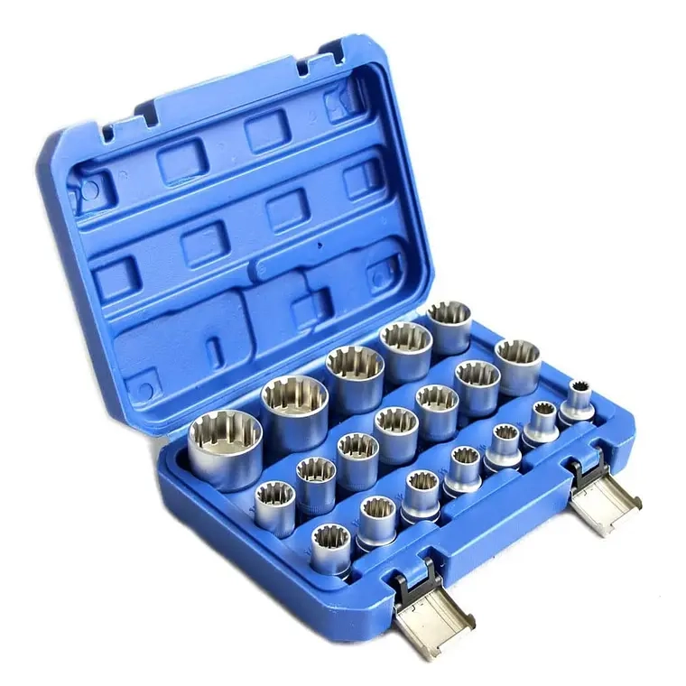 JUEGO DE DADOS DE 1/2 POLIGONALES 19 PCS - 1