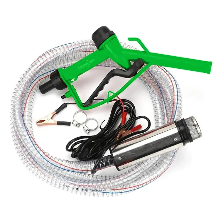 KIT BOMBA TRASVASIJE DIESEL PARAFINA 12V MANGUERA PISTOLA - 1