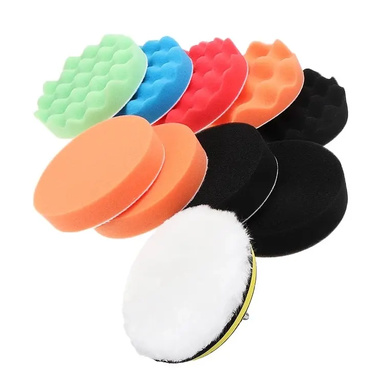 KIT DE 10 PIEZAS PULIR ESPONJAS ALMOHADILLAS PARA AUTO - 1