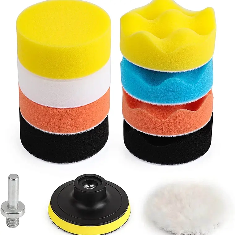 KIT DE 11 PIEZAS ESPONJAS PULIR ALMOHADILLAS PARA AUTO - 1