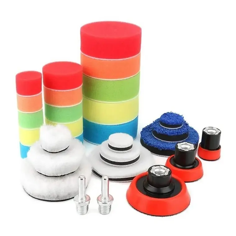 KIT DE 29 PIEZAS PULIR ESPONJAS ALMOHADILLAS PARA AUTO - 1