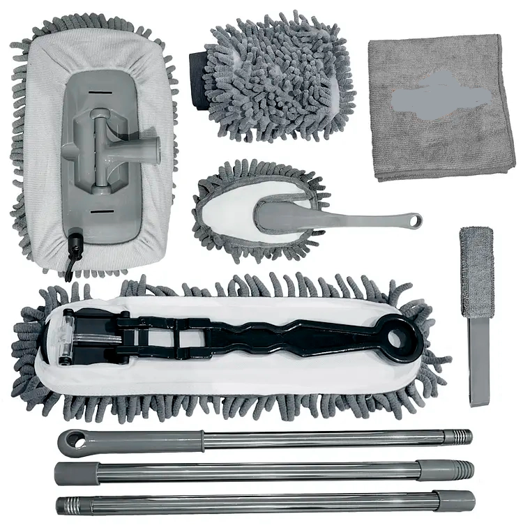 KIT CEPILLOS DE MICROFIBRA AUTO HOGAR INTERIOR Y EXTERIOR - 1