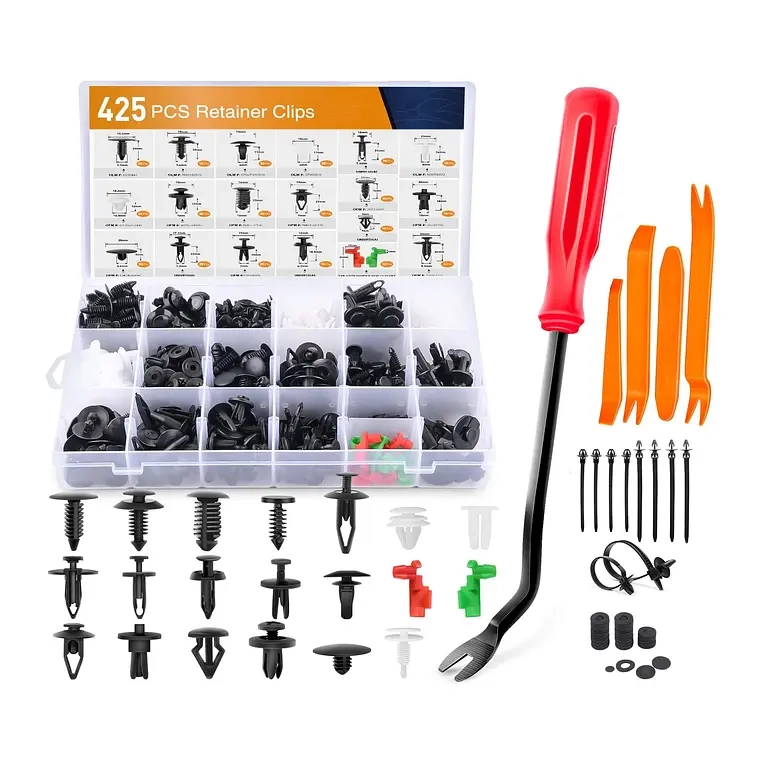 SET 460 CLIPS BROCHES PUERTA PARACHOQUE AUTO TAPABARRO RETEN - 1
