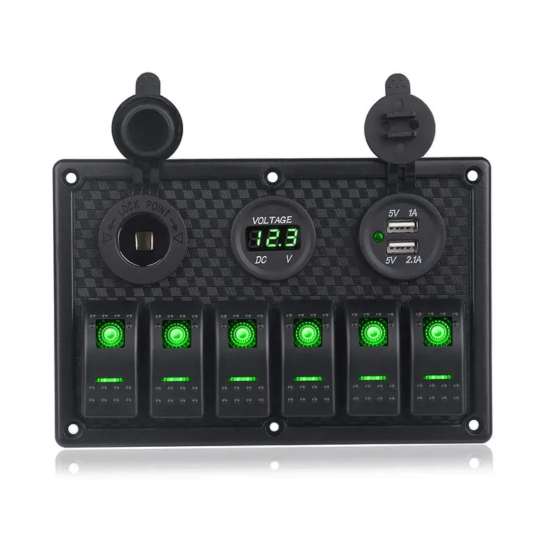 PANEL INTERRUPTOR LED ENCENDIDO 12V A 24V - 1