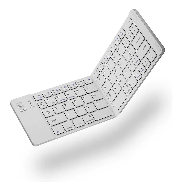MINI TECLADO INALAMBRICO PLEGABLE PORTATIL BLUETOOTH (Blanco) - 1