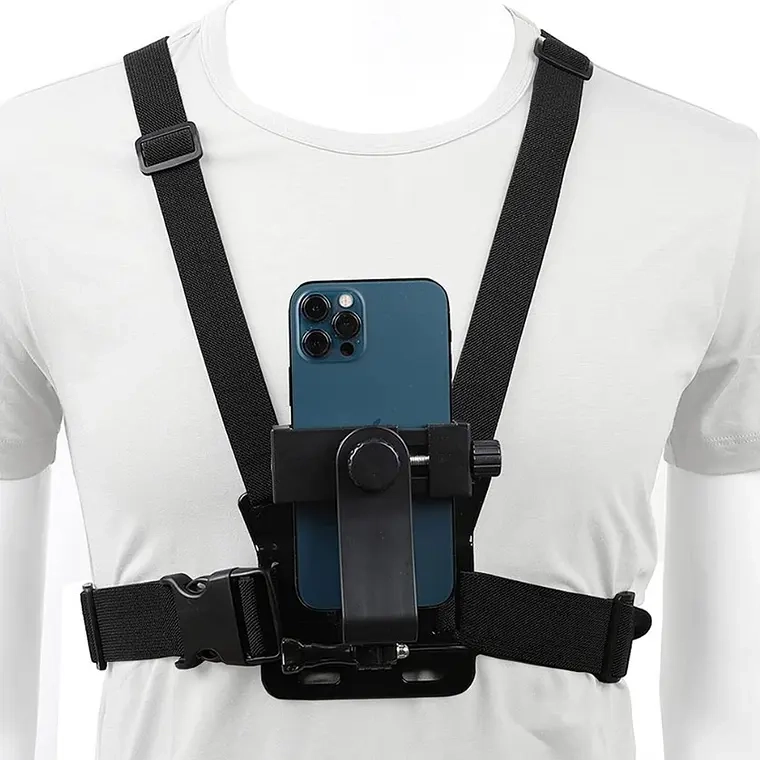 SOPORTE CELULAR AJUSTABLE KIT ARNES DE PECHO CORREA SELFIE - 1