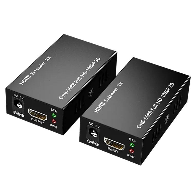 EXTENSOR VIDEO AUDIO DIGITAL 60MTS HDMI CABLE RED UTP RJ45 - 1