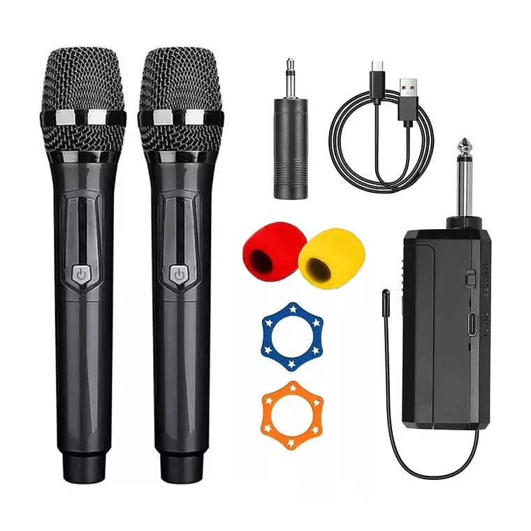 MICROFONO INALAMBRICO PROFESIONAL KARAOKE KIT 2PCS - 1