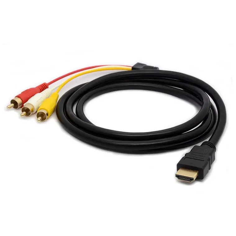 CABLE HDMI A 3 RCA DIGITAL AUDIO VIDEO MACHO 1.5 MTS - 1