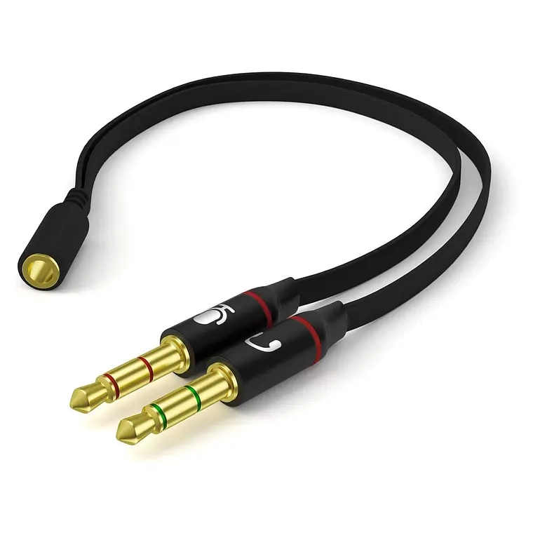 CABLE ADAPTADOR 3.5MM PARA AUDIFONOS CON MICROFONO - 1