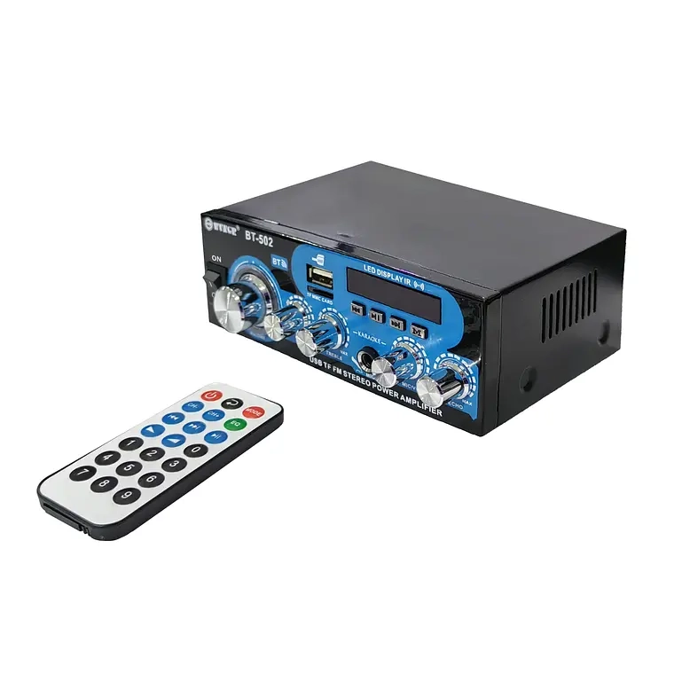 AMPLIFICADOR BLUETOOTH 12V/220V USB FM SD CARD KARAOKE MP3 - 1