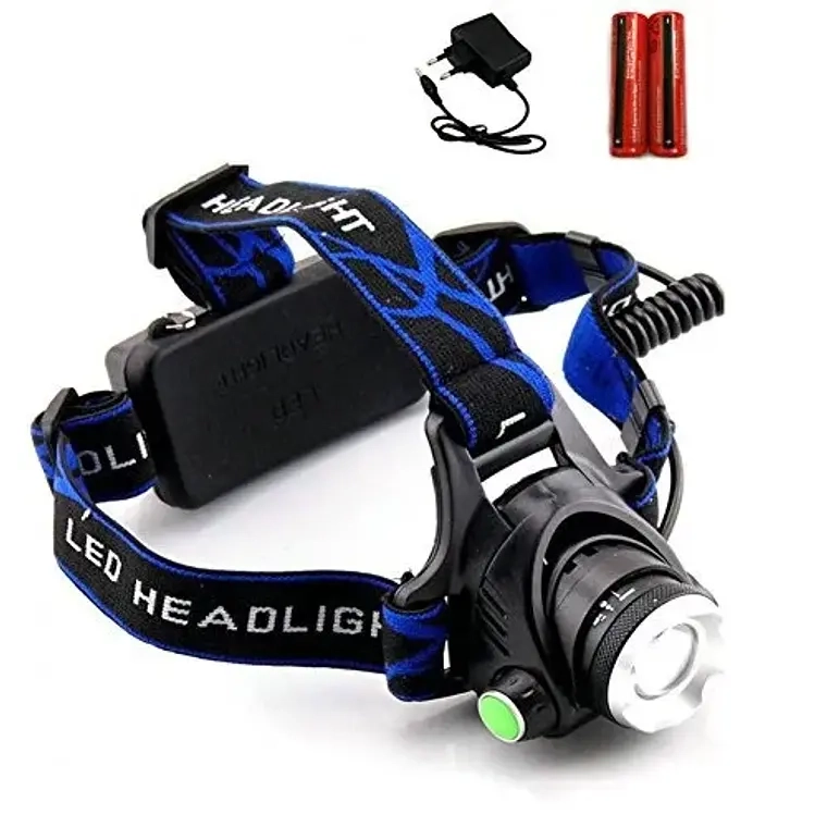 LINTERNA FRONTAL LED CABEZA RECARGABLE 1600 LUMENES - 1