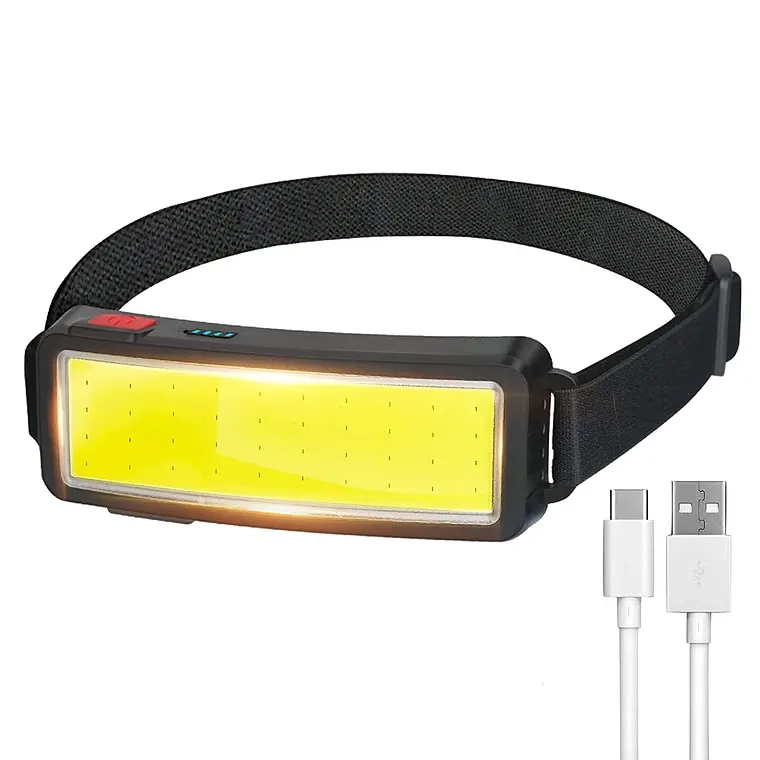 LINTERNA FRONTAL LED COB RECARGABLE USB, SUPERBRILLANTE - 1