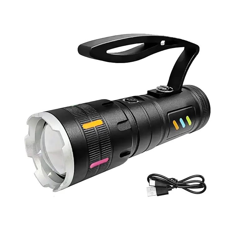 LINTERNA LED ULTRAPOTENTE CON ZOOM RECARGABLE - 1