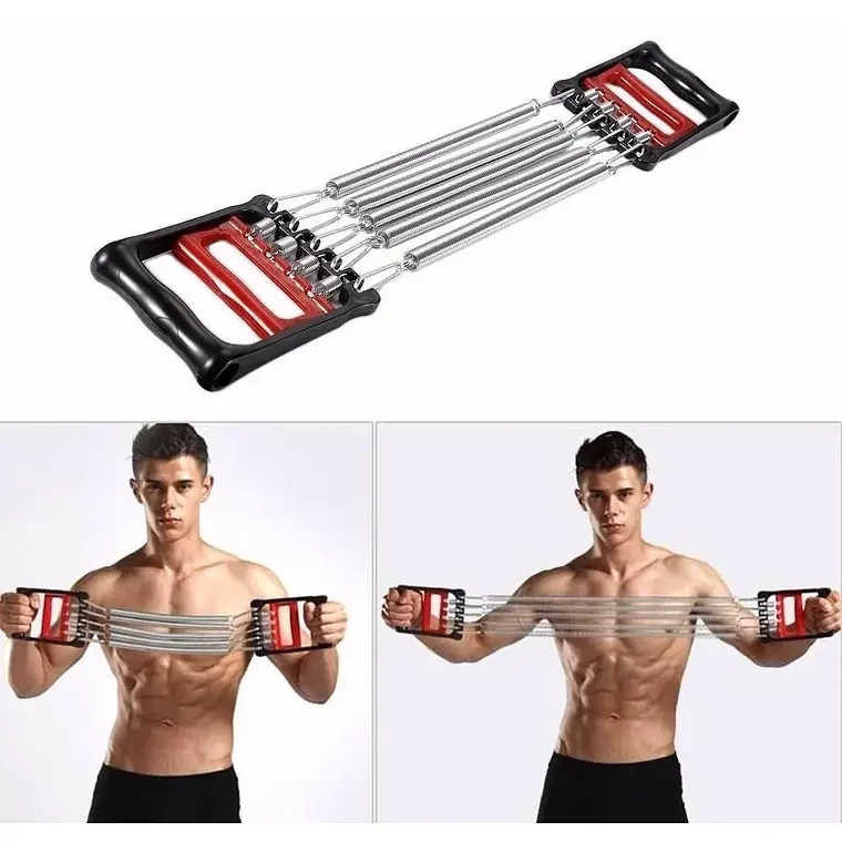 EXTENSOR CON MANIJAS PECHO BRAZOS 5 RESORTES FITNESS - 1