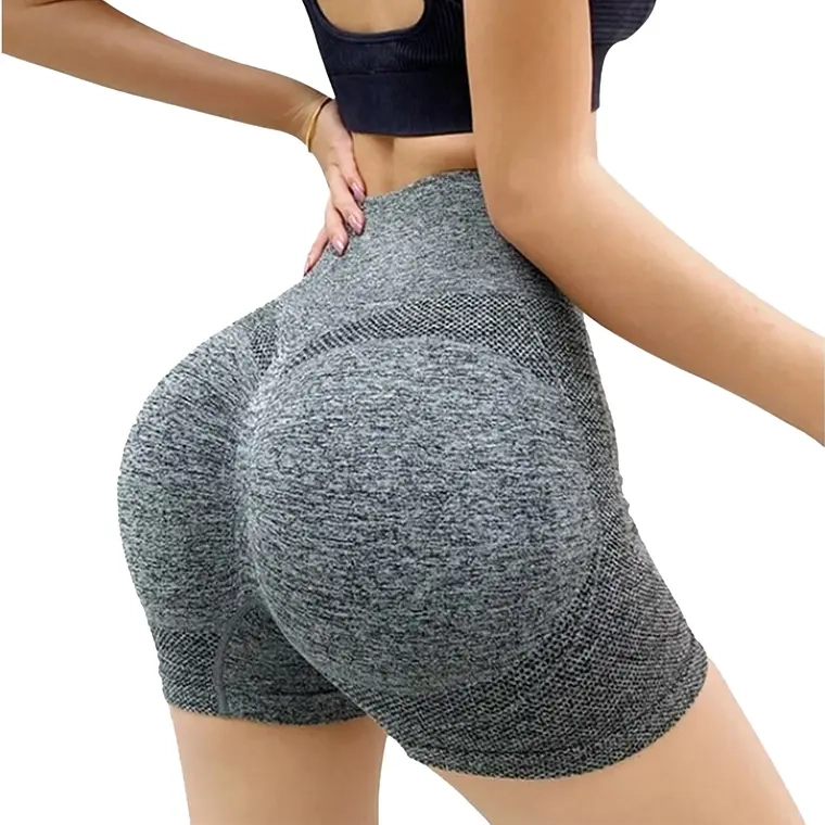CALZA SHORT MODELADORA PUSH UP SIN COSTURA LEVANTA COLA (Gris) - 1