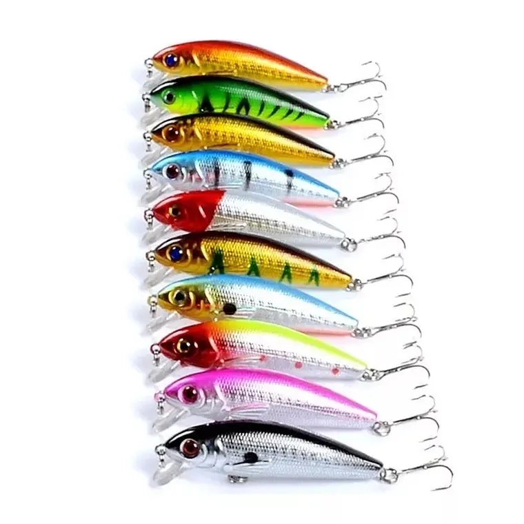 PACK 10 SEÑUELOS PESCA RAPALA 7.2CM LENGUADO CORVINA - 1