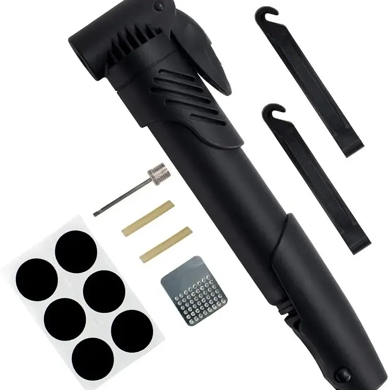 SET BOMBIN INFLADOR MANUAL PARA BICICLETA 120 PSI - 1