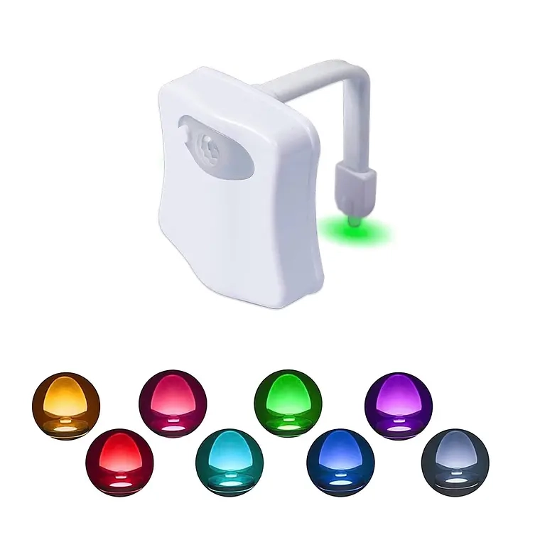 LUZ LED PARA INODORO CON SENSOR DE MOVIMIENTO 8 COLORES - 1