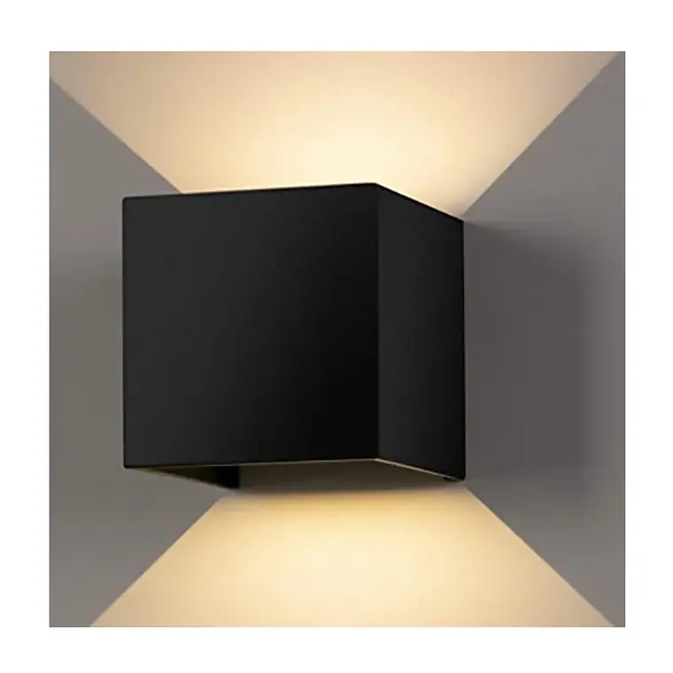 FOCO LUZ CUADRADO APLIQUE PARA PARED LED EXTERIOR (Blanco calido) - 1