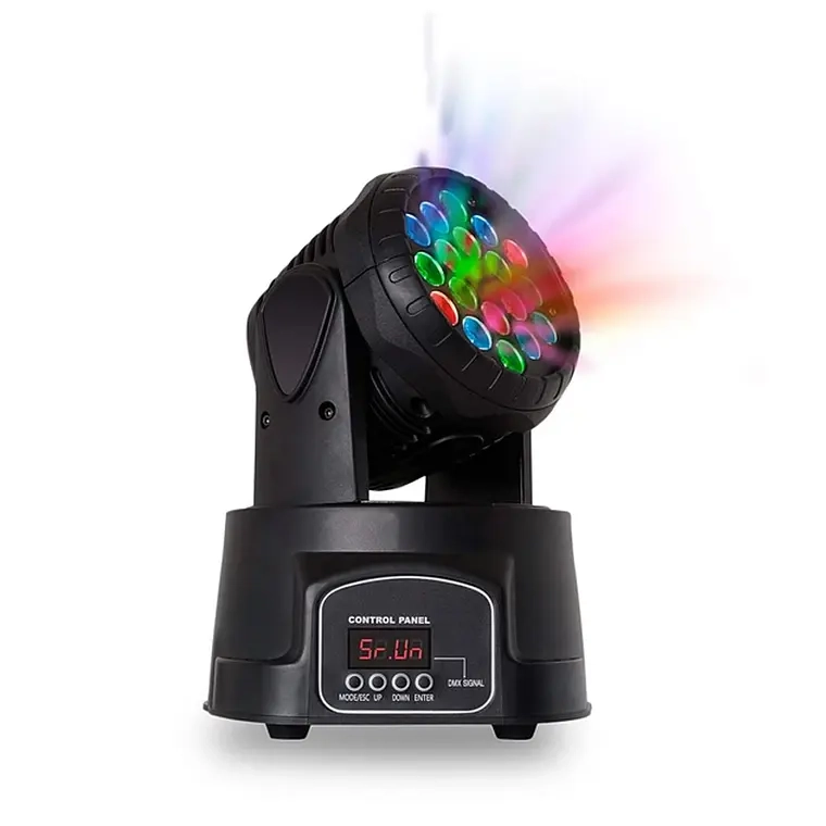 LUZ CABEZA MOVIL ROBOTICO 18X3W LED RGB FIESTA DISCO - 1