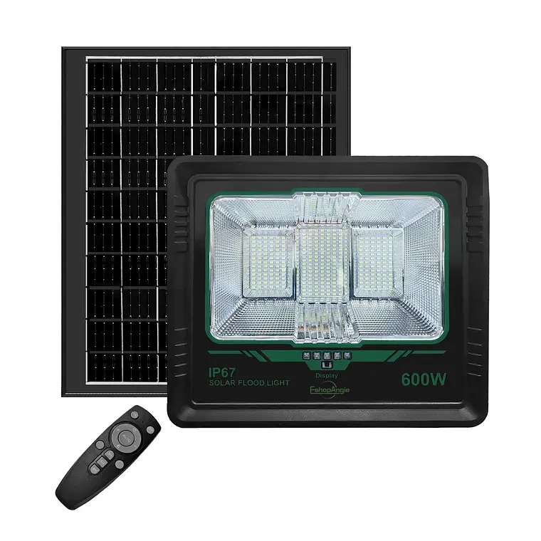 FOCO 600W EXTERIOR IP67+ PANEL SOLAR + CONTROL REMOTO - 1