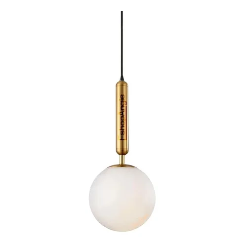 LAMPARA COLGANTE DORADA ESFERA FOCO MODELO NORDICA - 1