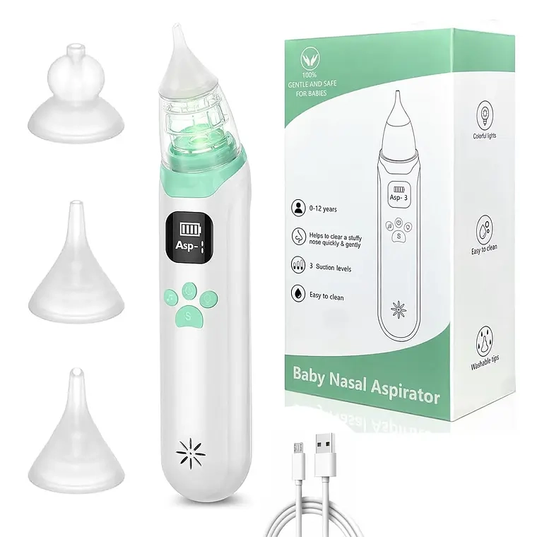 ASPIRADOR NASAL PARA BEBE SACA MOCOS ELECTRICO LIMPIADOR - 1